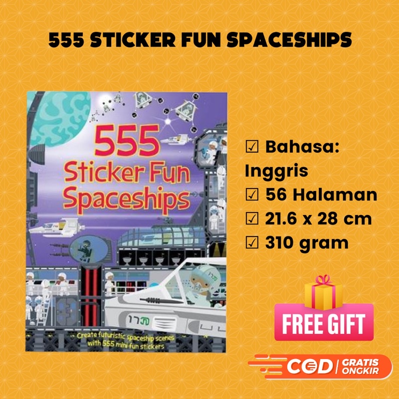 

Sticker Fun 555: Space Buku anak dengan 555 sticker dengan bertemakan space