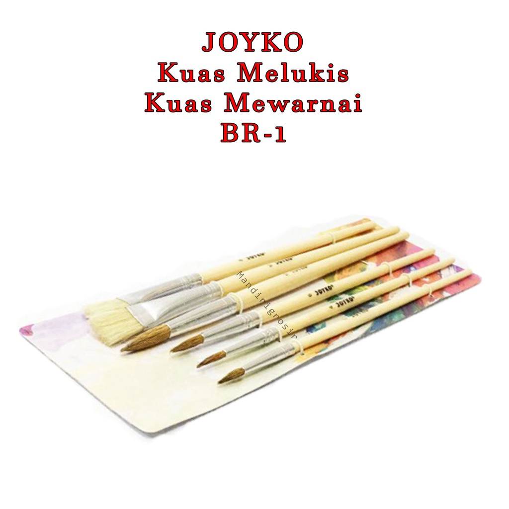 Kuas Joyko* joyko * Kuas * Kuas Melukis * Kuas Mewarnai * Kuas 1 set * BR-1