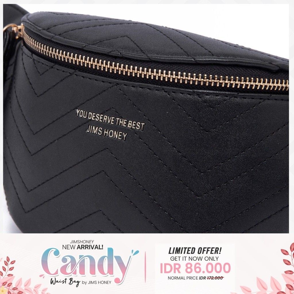 Jims Honey Candy Waist Bag Tas Pinggang Sling Murah Fashion Cewek Wanita Korea Remaja Jimshoney JH