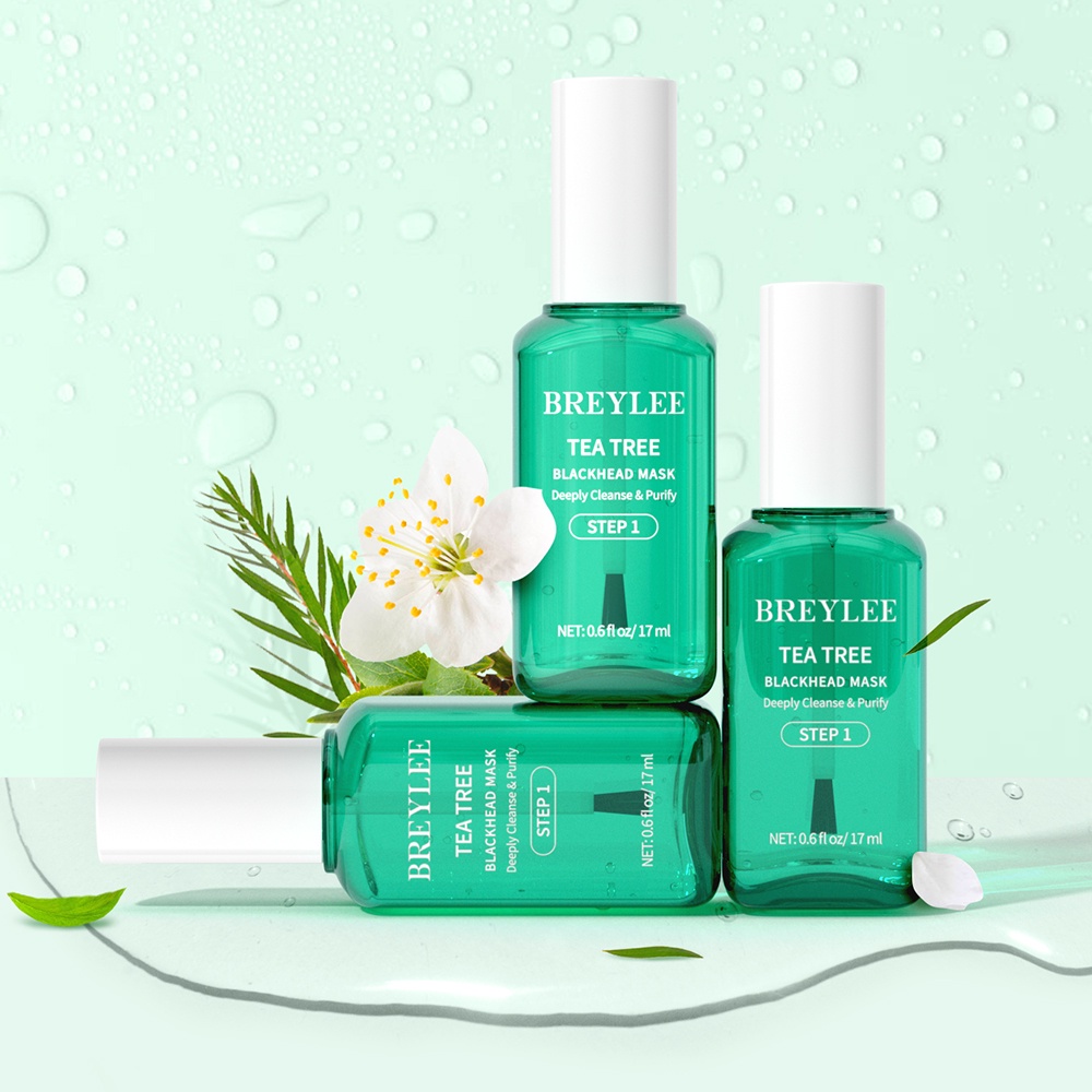 Pengangkat Komedo Ampuh Pembersih Komedo BREYLEE Tea Tree Blackhead Mask (STEP 1) Komedo , Masker hidung (17ml)