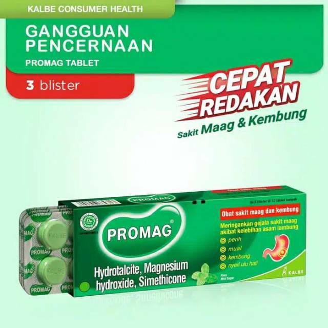 PROMAG OBAT MAAG  ISI 3 BLISTER 12 TABLET Shopee Indonesia