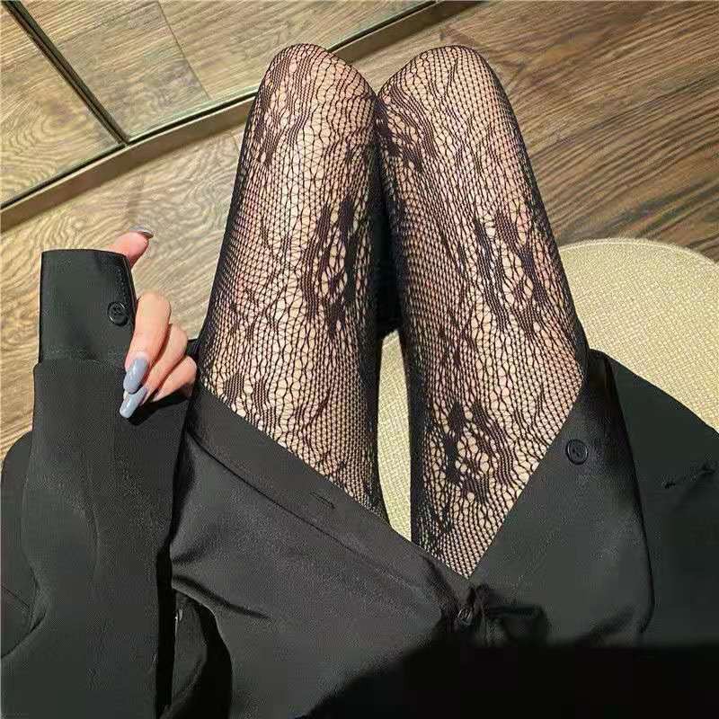 Stocking Wanita jaring Motif Fashion Silk Fishnet Stocking 8107