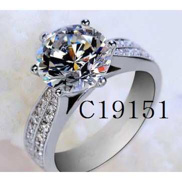 CINCIN KRISTAL BERLIAN EMAS PUTIH IMITASI