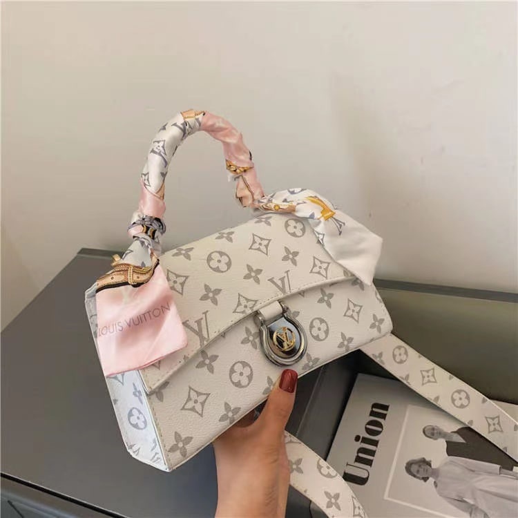 ZC 5129 RISCE TAS SELEMPANG IMPORT WANITA CEWEK PEREMPUAN JAKARTA BATAM FREE SYAL MOTIF FLOWER