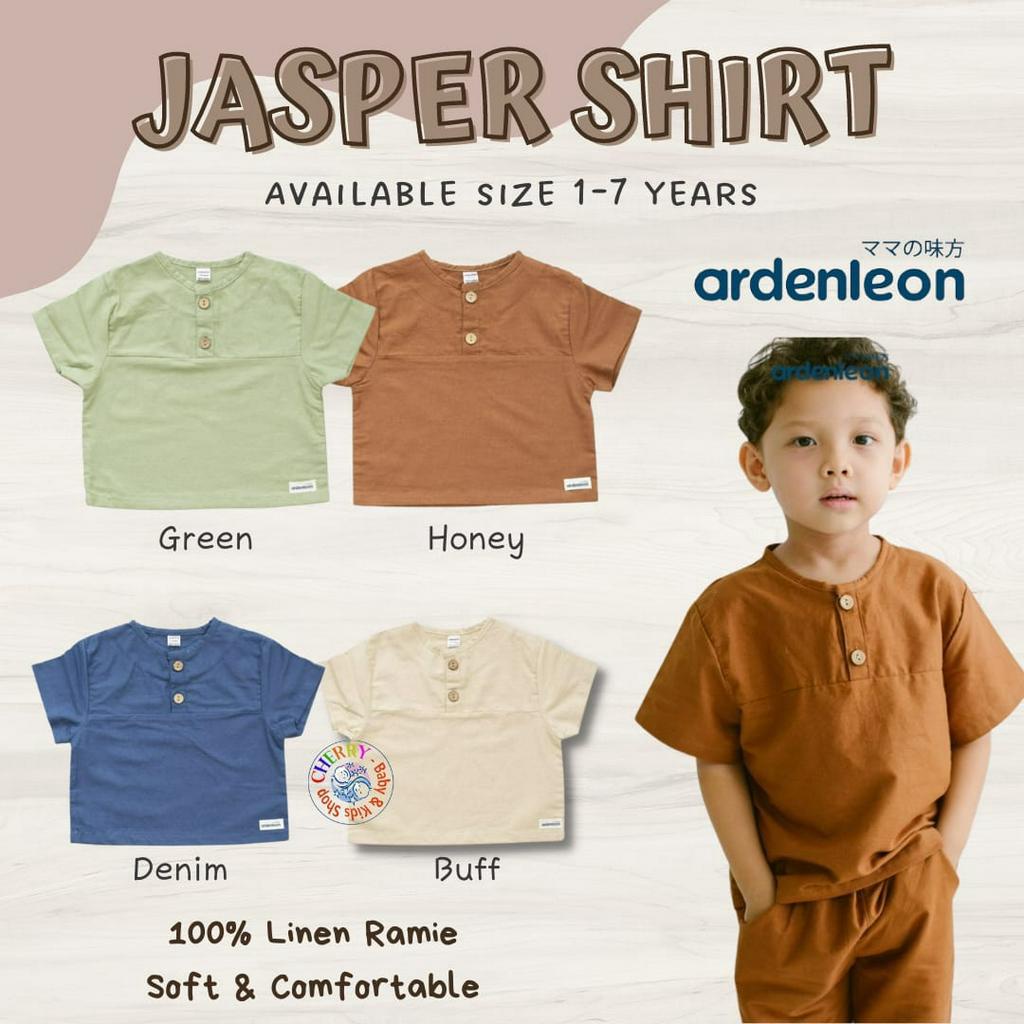 Ardenleon Jasper Tee 1-7 Tahun Chic Jasper Button Shirt Short Atasan Anak Unisex Chic Series CBKS