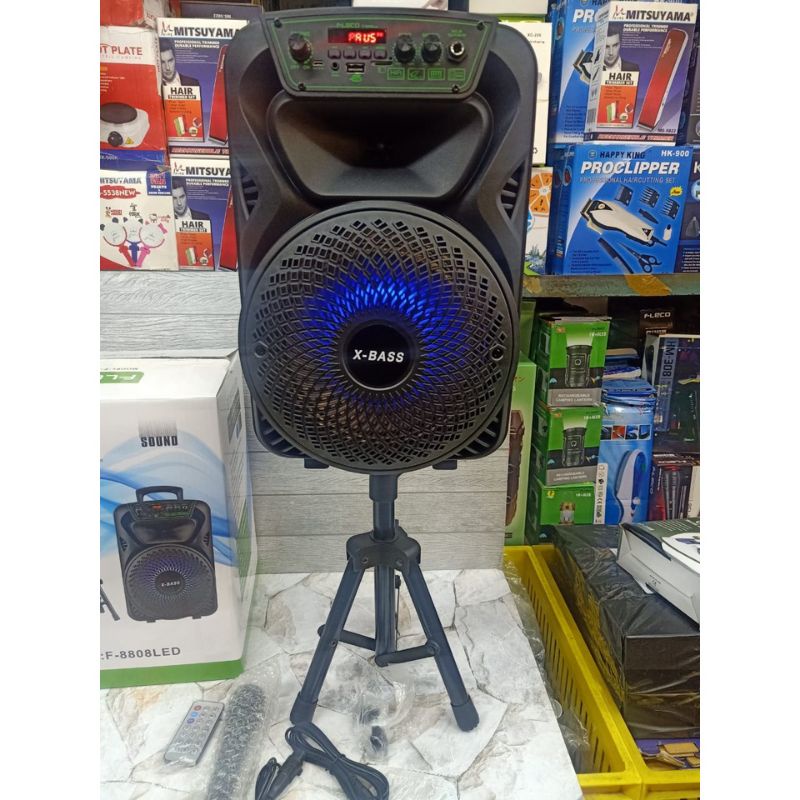 COD SPEAKER BLUETOOTH FLECO 8'5 INCH F 8808 X BASS BONUS MIC KARAOKE + REMOTE//SPEAKER KARAOKE TERBARU//SALON AKTIF X-BASS 8'5 INCH