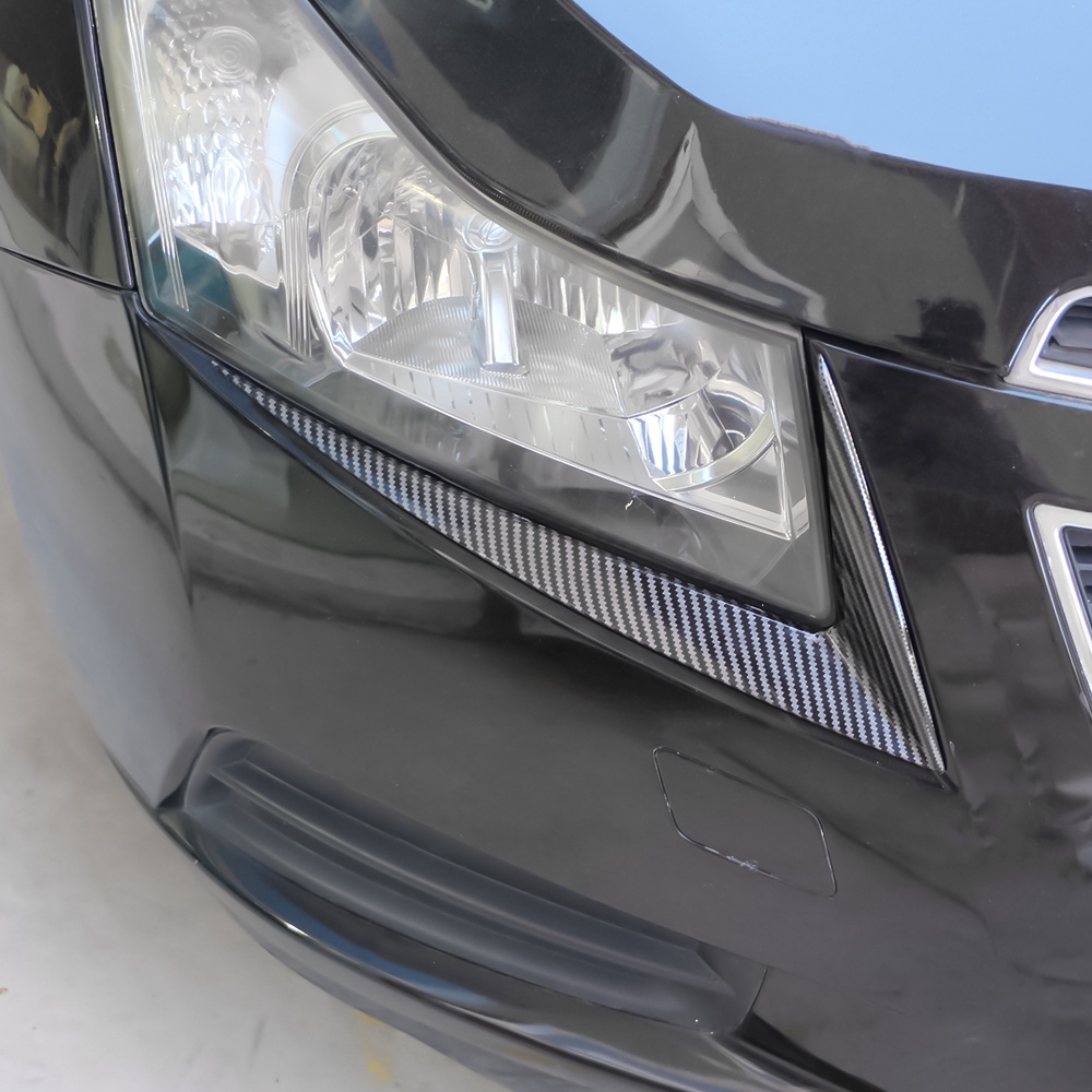 Untuk Chevrolet Cruze 2009-2014 Headlight Sticker 2Pcs Serat Karbon CarHead Lamp Dekorasi Cover Trim Aksesoris