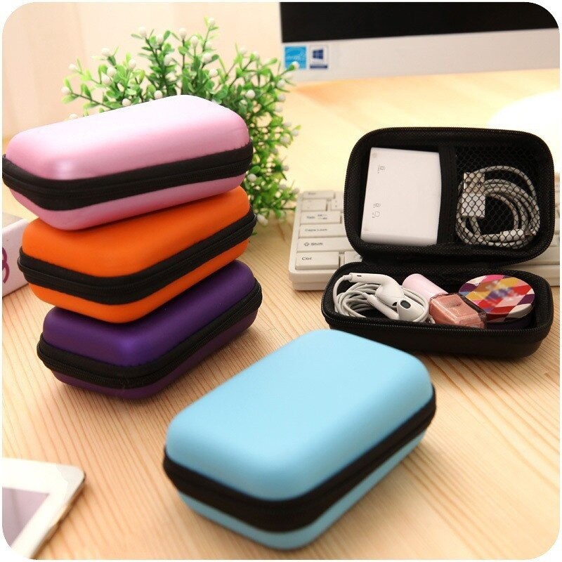 [ BISA COD ] Tas Charger Pouch Headset Penyimpanan Charger Headset Tempat Charger polos