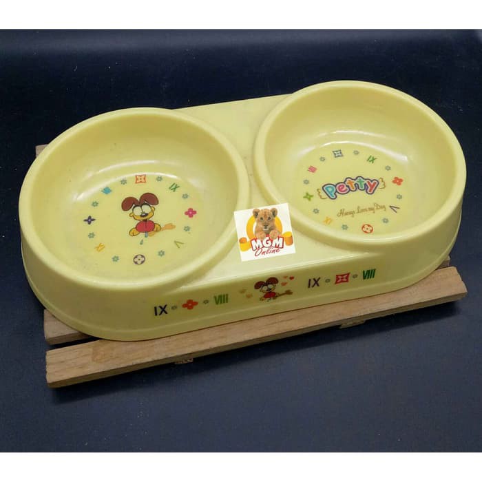 Tempat Makan anjing Double dari Melamine Petty tempat makan kucing