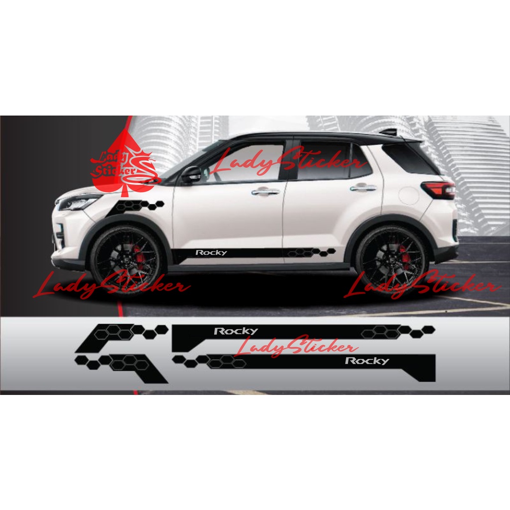 STICKER MOBIL DAIHATSU ROCKY STICKER STIKER LIST SAMPING MOBIL ROCKY RAIZE CUSTOM TEXT