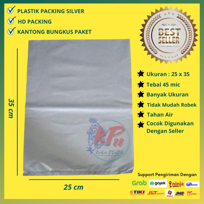 

Deskripsi : Plastik Packing Silver 25x35 / HD packing / Kantong bungkus Paket