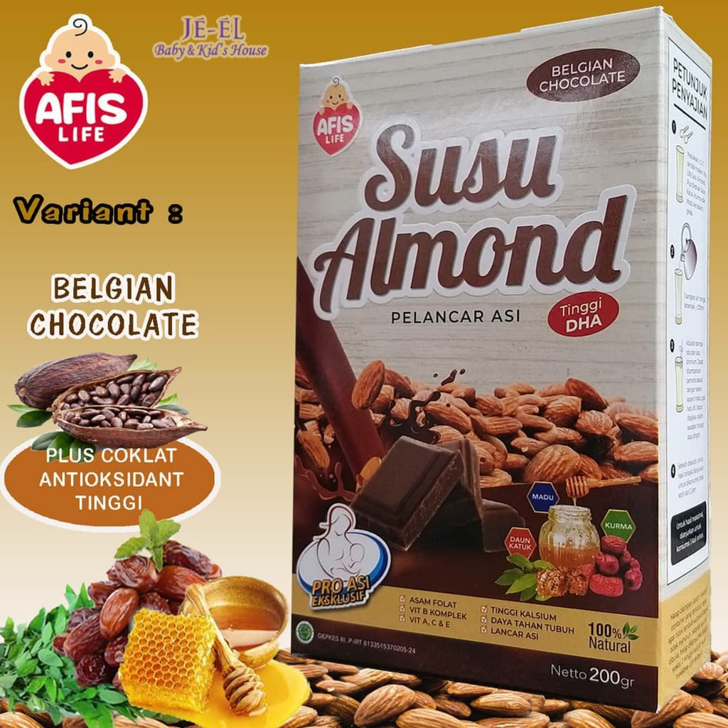 Afis Life Susu Almond Plus Pelancar ASI 200 gr