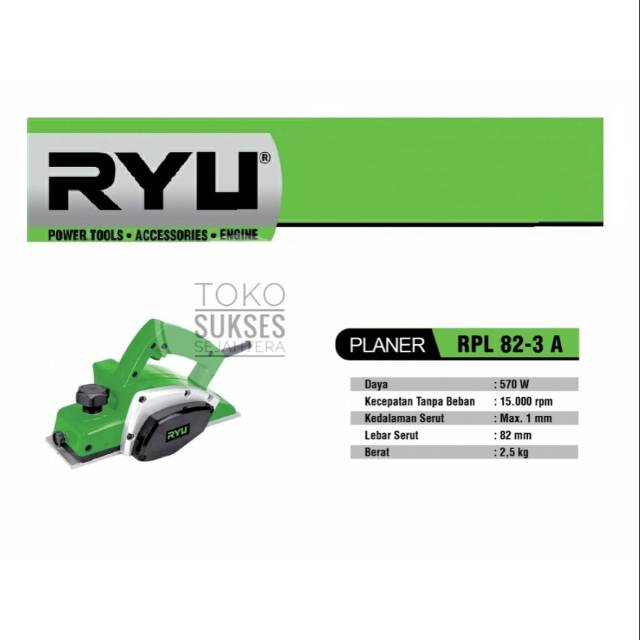 RYU RPL82-3A Mesin Planner Kayu Mesin Serut Kayu Ketam Pasah Kayu 82 mm / RPL 82-3A Planer ryu