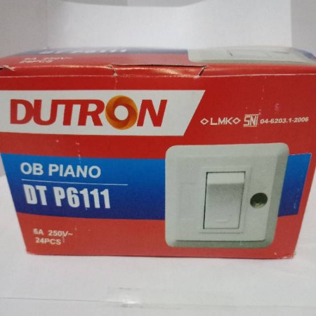 SAKLAR OB SERI PIANO DUTRON DT P6111 SWITCH ON OFF STOP KONTAK ALIRAN LISTRIK DINDING TEMBOK