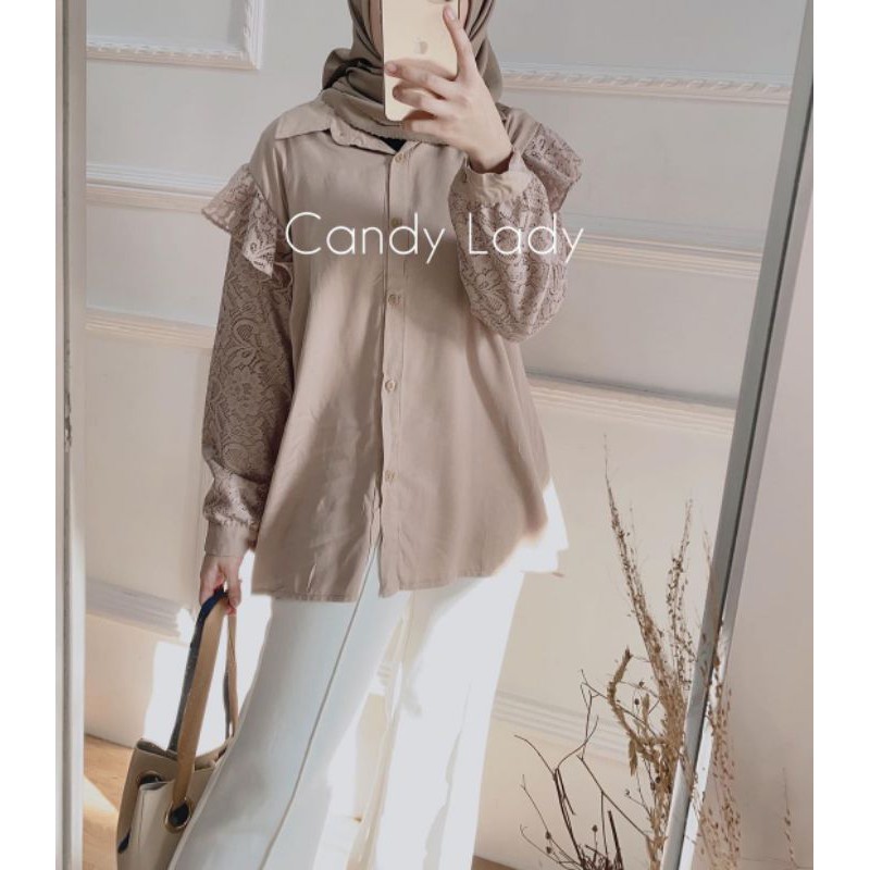 Vura Ruffle Lace Blouse by Candy Lady Store