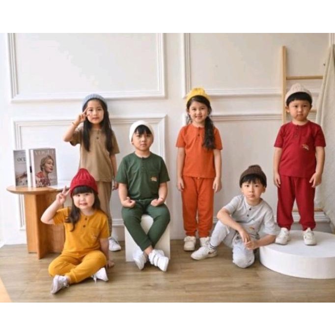 Setelan Piyama Kiano Set baju anak anak laki laki Baju anak perempuan Murah