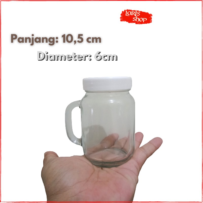 Gala Galore Gelas Jar Kaca Kecil Tutup Plastik 300 Ml Kedaung Souvenir