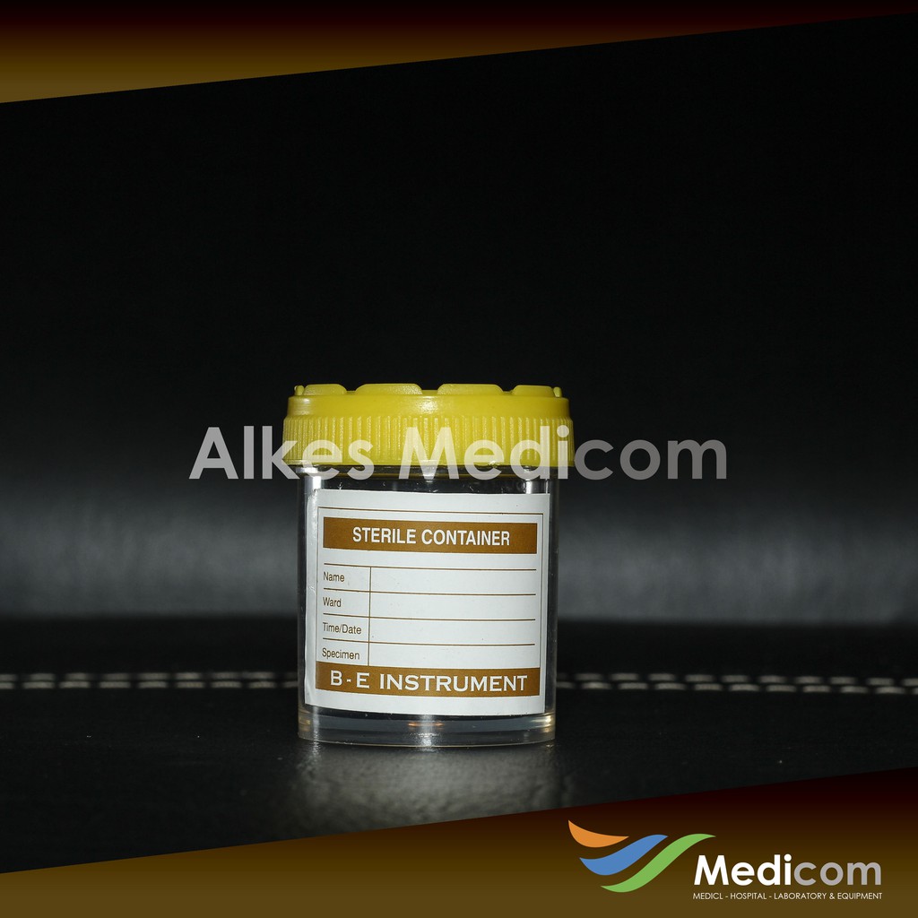Pot urine sterile 60 cc tutup kuning container 60ml 60cc ml berlabel