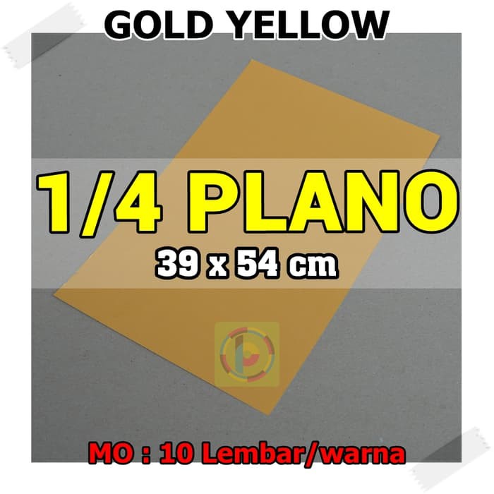 

Langsung Order Kertas Karton Jasmine Uk. 1/4 PLANO GOLD YELLOW KUNING EMAS Murah