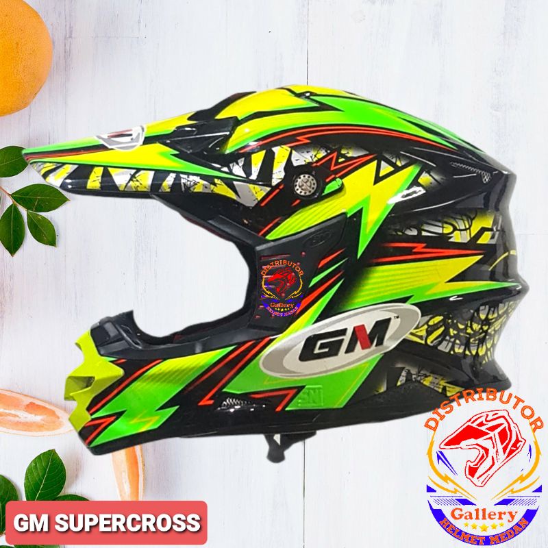 HELM GM SUPER CROSS FLASH GREEN ORIGINAL