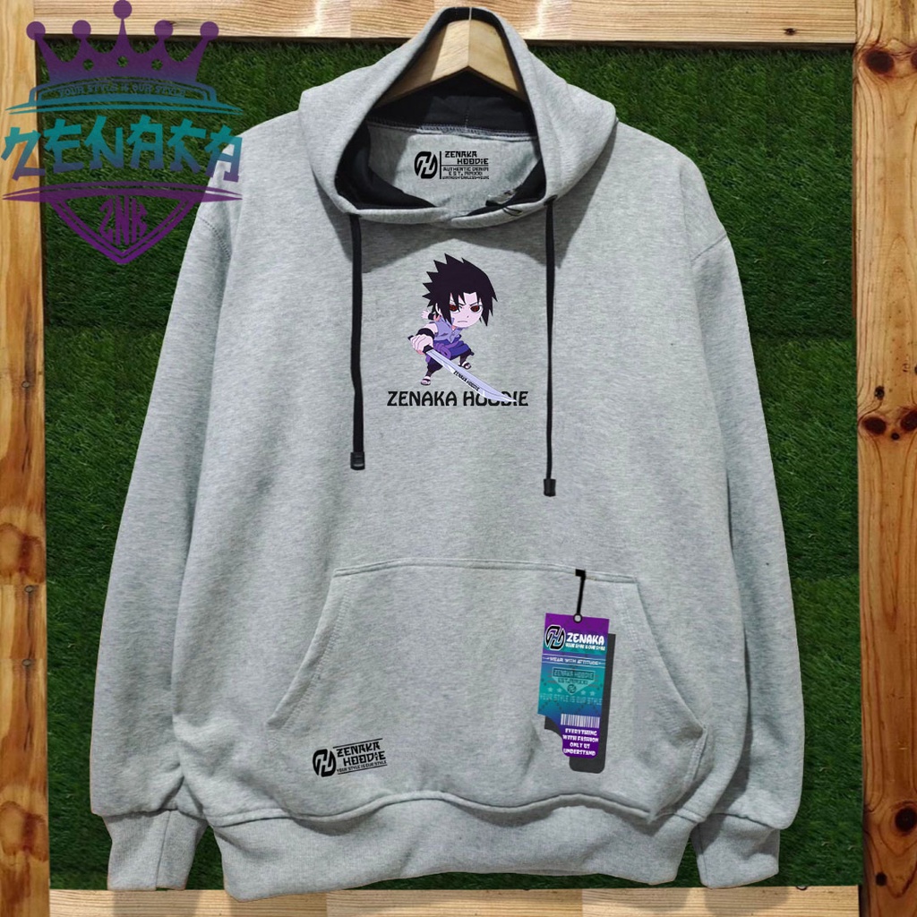 Hoodie pria distro aesthetic 2022 Sweater anime pria terbaru sasuke Jaket pria keren original distro abu-abu Suiter pria distro original bandung Zenaka Hoodie Jaket wanita kekinian korean style terbaru hodie cowok tebal ori