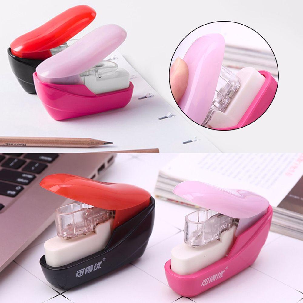 Stapler Agustina Stapler Nyaman Portable Alat Kantor Alat Tulis Sekolah Tanpa Staples