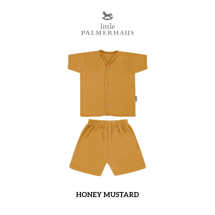 Little Palmerhaus - Button Tee Short (Setelan Bayi Kancing Depan NB-2y)