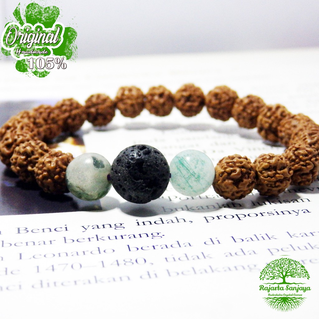 Gelang Handmade Rajarta Rudraksha Genitri Alami Untuk Kesehatan