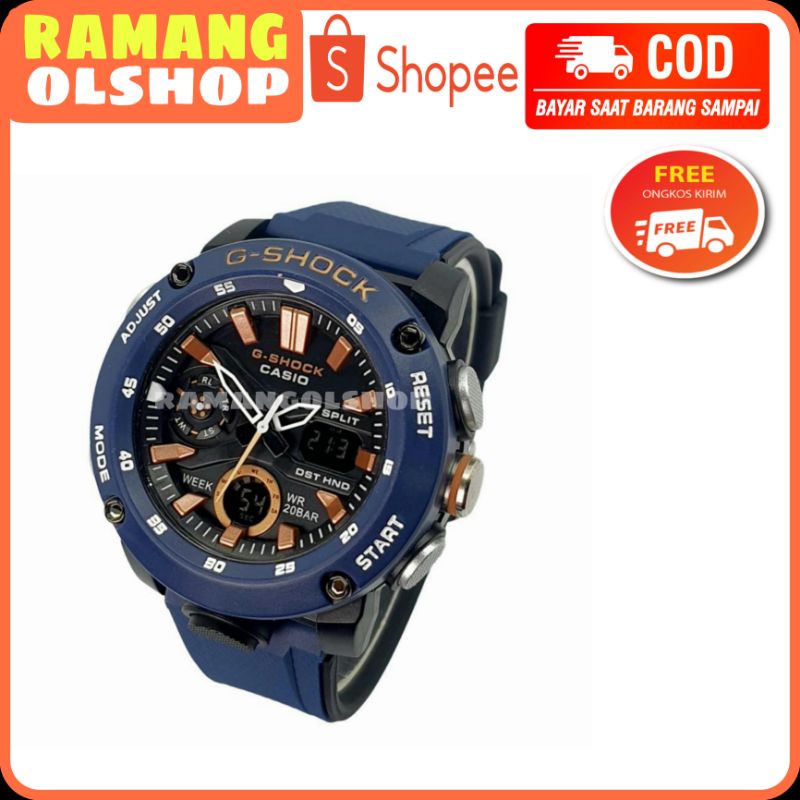 Jam tangan pria Casio G-Shock GPW1000 tali orange KW