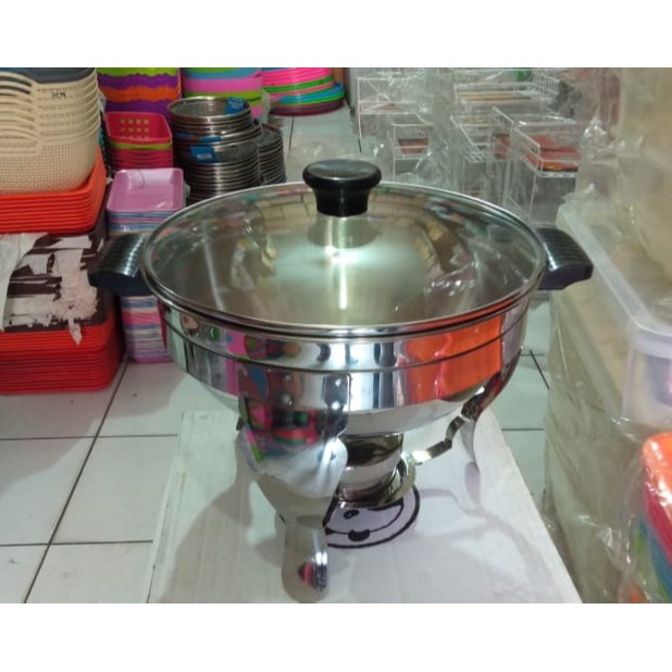 DEEP SOUP BOWL SETS + GLASS COVER SS-D11 26CM MASPION KOMPOR PRASMANAN CATERING PEMANAS MAKANAN