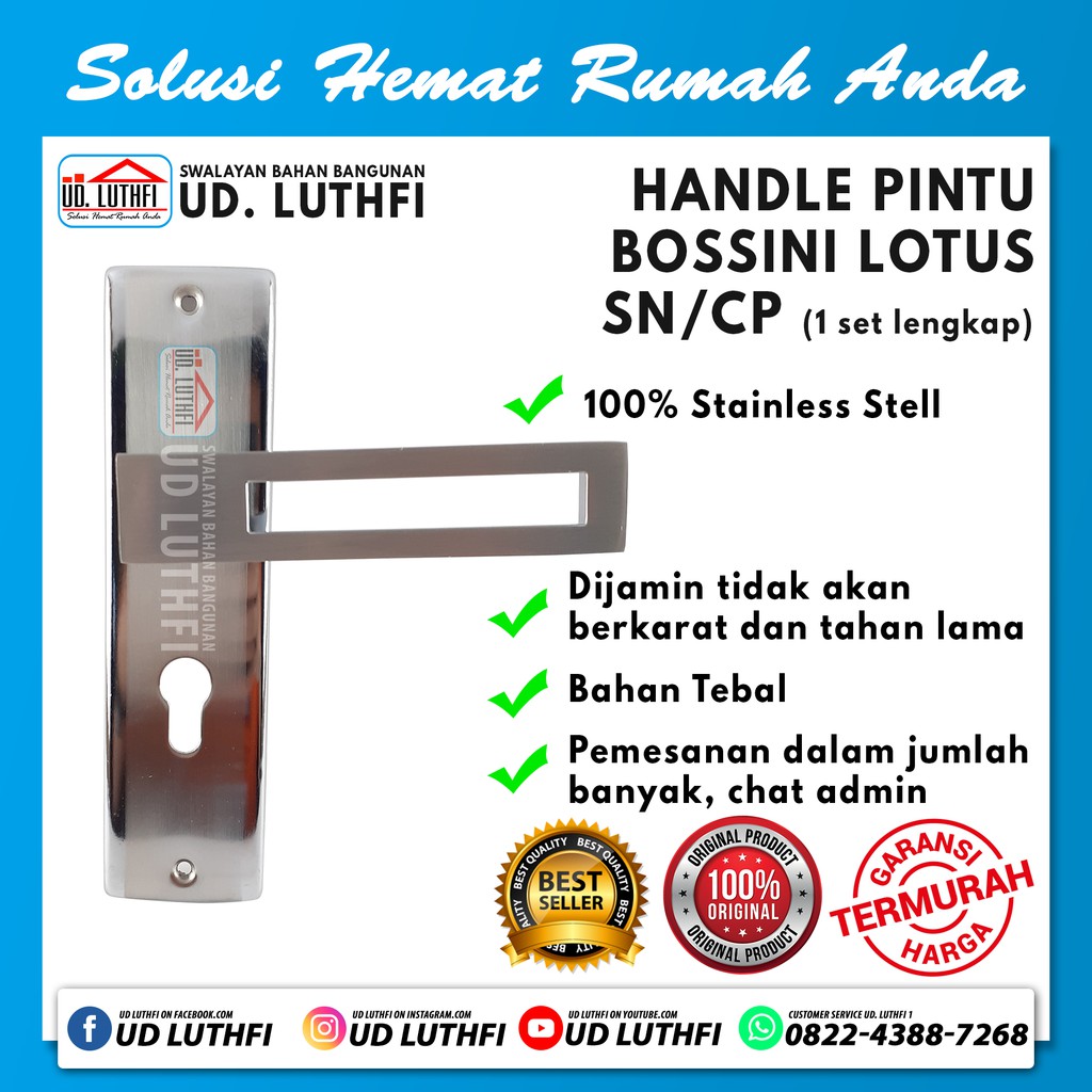  HANDLE PINTU BOSSINI  TANGGUNG LOTUS SNCP Shopee Indonesia