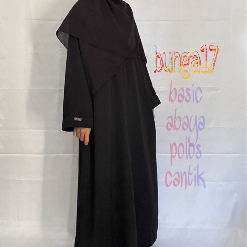 Gamis Abaya Turkey Polos Hitam Wanita Busui Simpel Terbaru Cantik