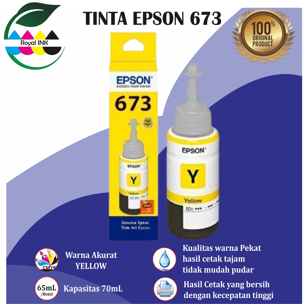 Tinta Epson 673 PREMIUM(COMPATIBLE)  FOR L800, L805, L805, L850, L1800 - Cartridge Tinta