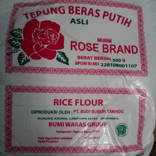 

Tepung Beras putih Rose Brand 500gram