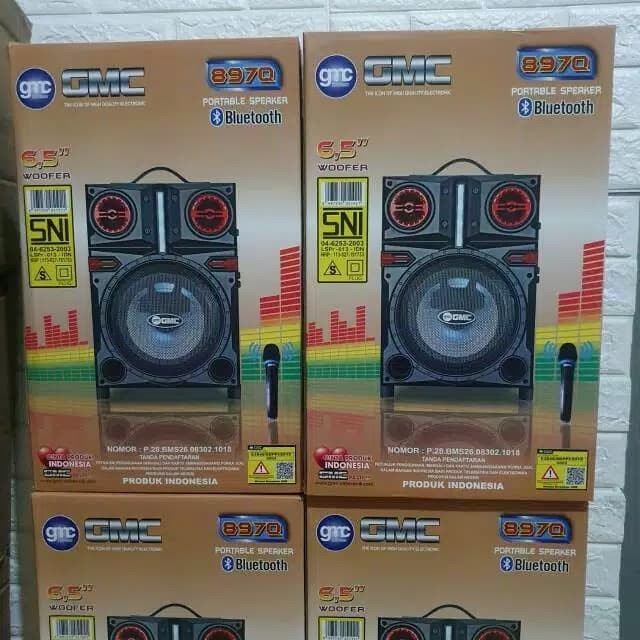 SPEAKER BLUETOOTH X-BASS GMC 897Q PLUS MIC KARAOKE WIRELESS//SEPEAKER SALON AKTIF//SEPEAKER WIRELESS//SPEAKER KARAOKE//SPEAKER GMC X-BASS