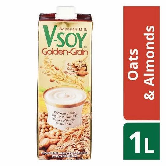 

Vsoy Soya Milk & Almond Golden Grain 1000ml Susu Almond Soya Gojek