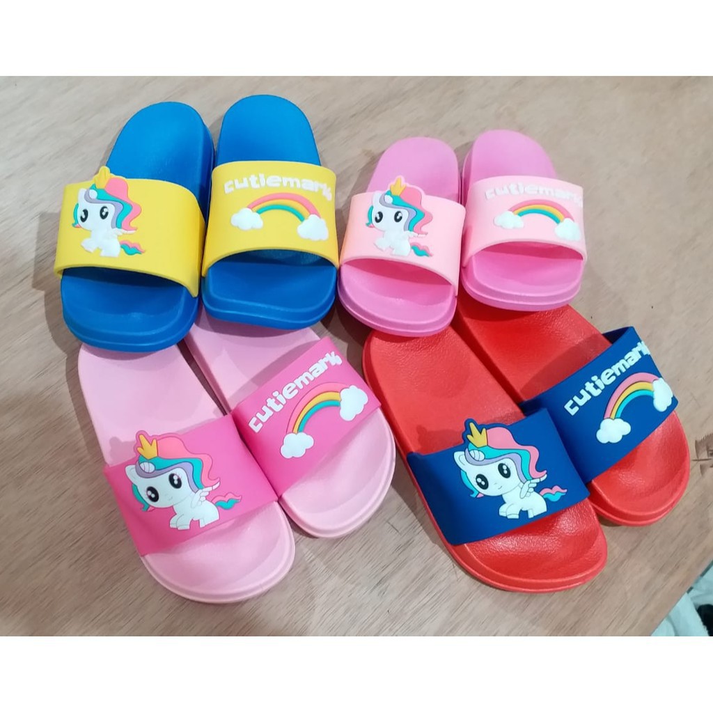 LittleAaron SANDAL UNICORN CUTIE Sandal Anak Selop Karet Import Berkualitas 1-8 Tahun Sport Termurah Sendal Bayi Anak Cewek Cowok