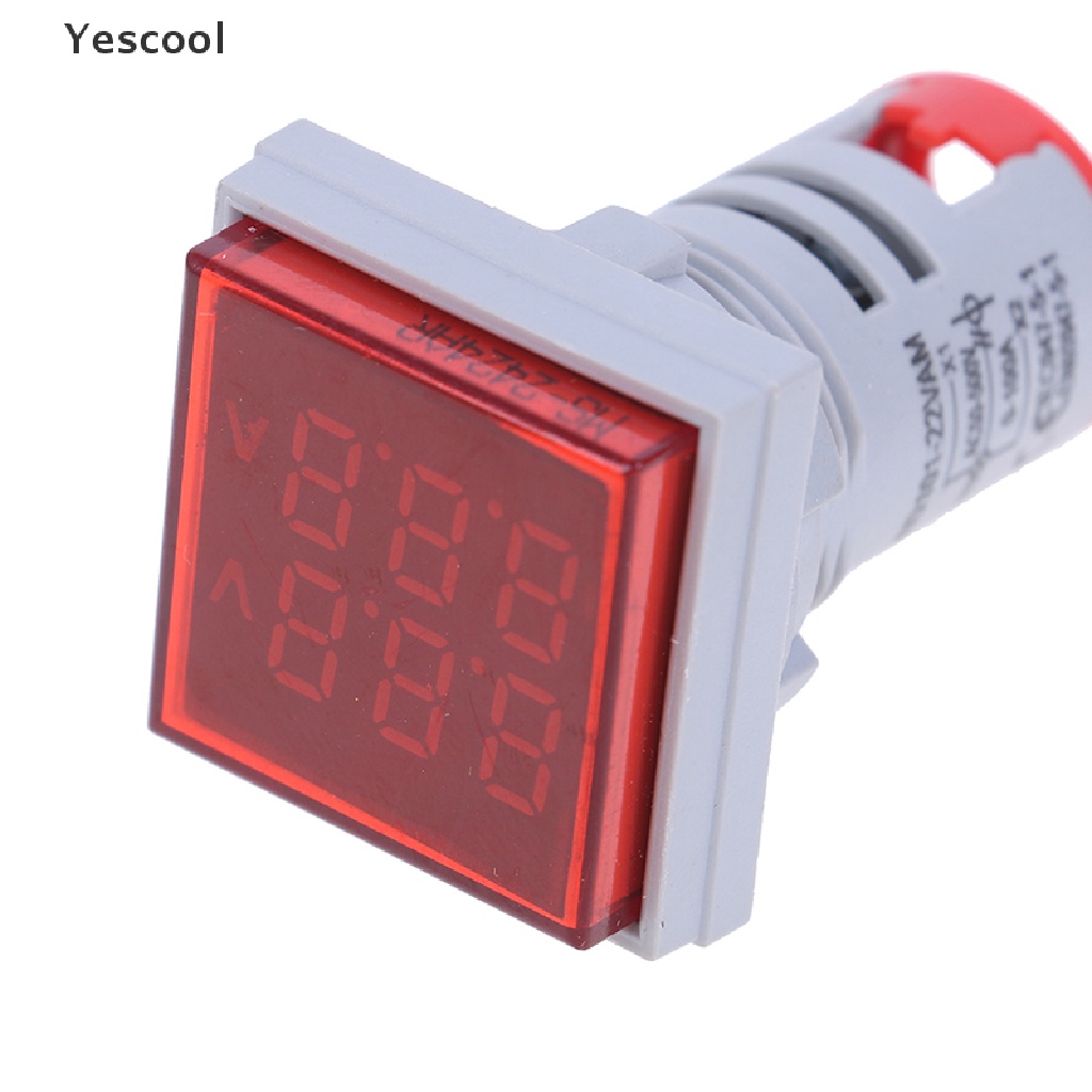 Yescool Voltmeter / Ammeter Digital LED Dual Display AC 60-500V 0-100A