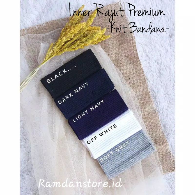 INNER RAJUT POLOS PREMIUM KNIT BANDANA/CIPUT RAJUT/Bandana Polos Super Premium