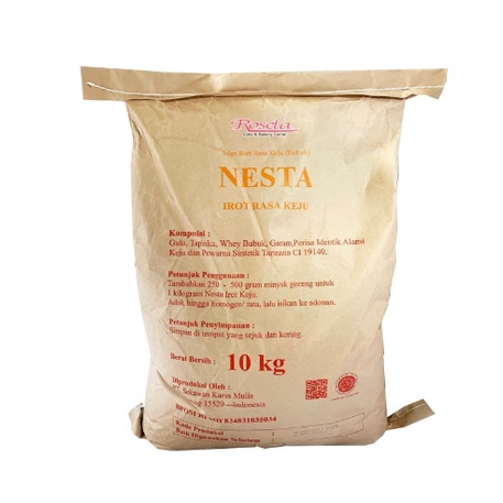 

NESTA Irot Keju / Isian Roti Rasa Keju Karung Sak 10 Kg