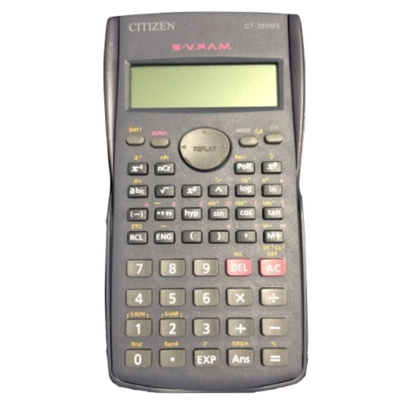 KALKULATOR scientific CITIZEN CT-350MS calculator ilmiah sekolah sin cos tan 2 line display pink biru hijau