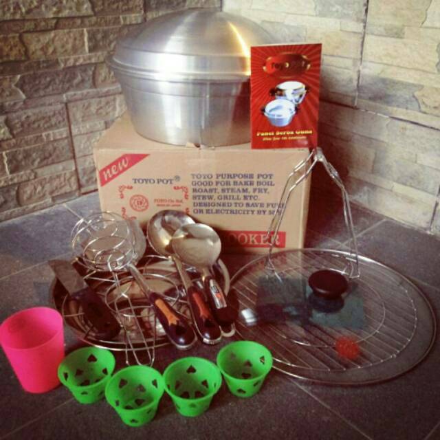 Panci serbaguna toyopod tutup wajan cekung+tutup kaca