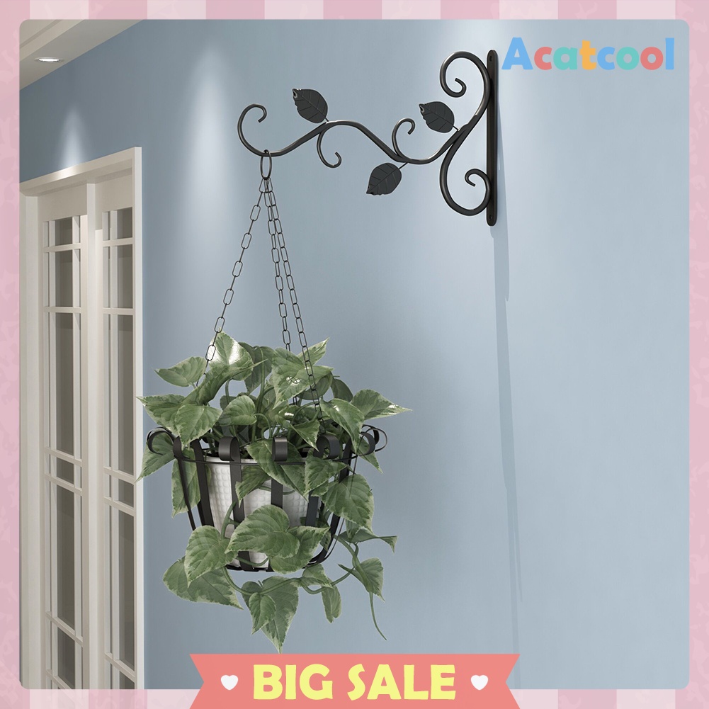 Wall Mounted Flower Pot Rack Hook Decorative Plant Bracket Hanger Iron Cast