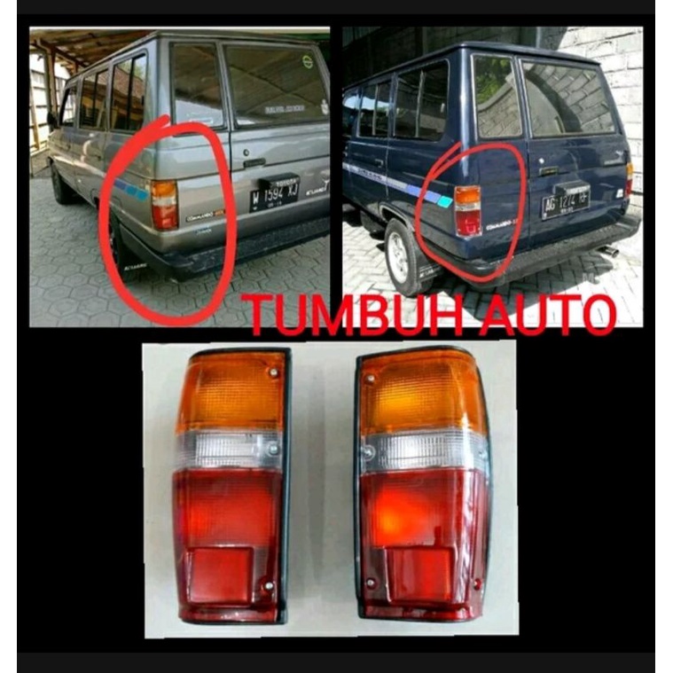 Lampu Stop Belakang 2 pcs set Lubang 6 Toyota Kijang Super G Grand Long Short