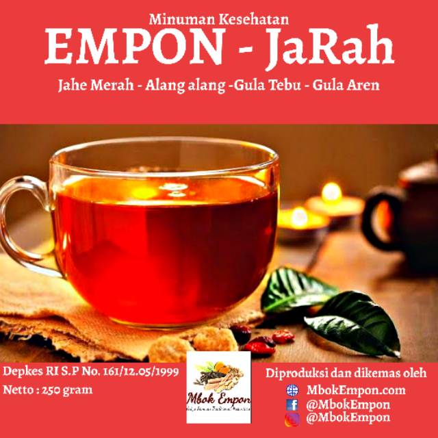 

EMPON - JaRah (Jahe Merah,Alang alang,Gula Tebu,Gula Aren)