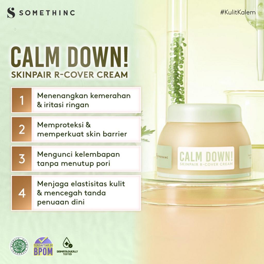 SOMETHINC Calm Down! (Skinpair R-Cover Cream Moisturizer Moisture 25ml, Barrier Serum 20ml, Bubble Cleanser 120ml, PHA 3% Soothing Everyday Toner 100 ml &amp; 40 ml, Ampoule 30ml)