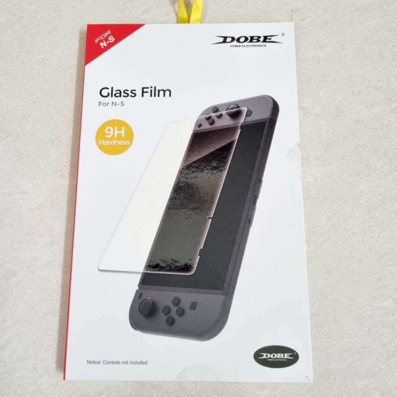 Dobe Glass Film Nintendo Switch Tempered Glass v2 v1 Antigores Film Screen Protector Guard isi 2 Pcs