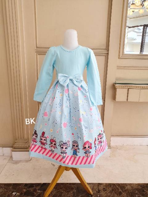 GAMIS LOL / DRESS PANJANG ANAK MOTIF LOL / DRESS PRINCESS ANAK  IMPORT