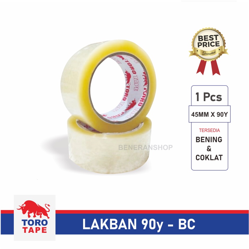 LAKBAN BENING / COKELAT 2 INCH X 90 YARD BC ( 45MM X 90 YARD) - BENING