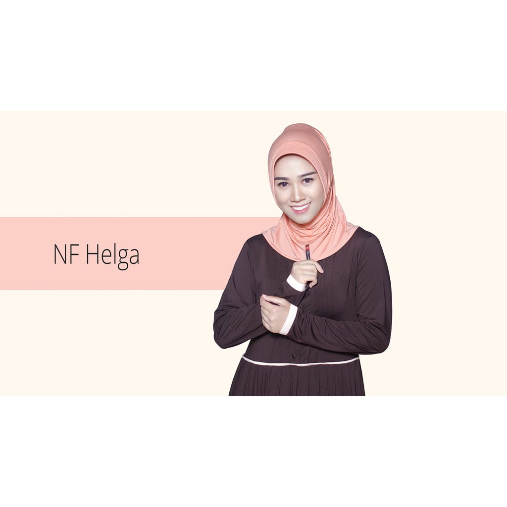 Jilbab Instan Nafisa Helga | Hijab Kerja PNS Kerudung Masuk Dalam Baju Bergo Instan Olahraga Pad Kecil